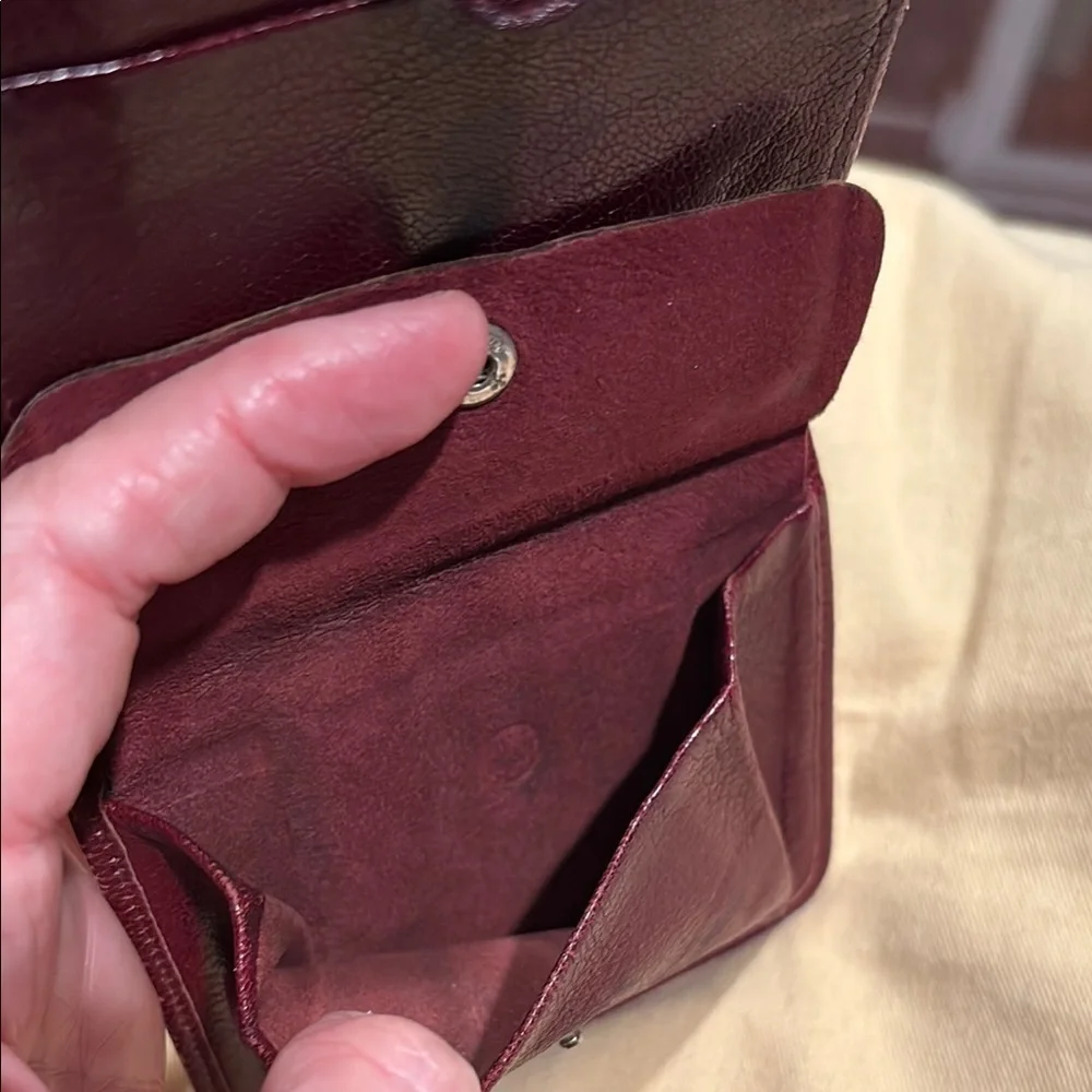 Rare! Christian Dior Red Vintage Trotter Wallet Elegant Compact Design